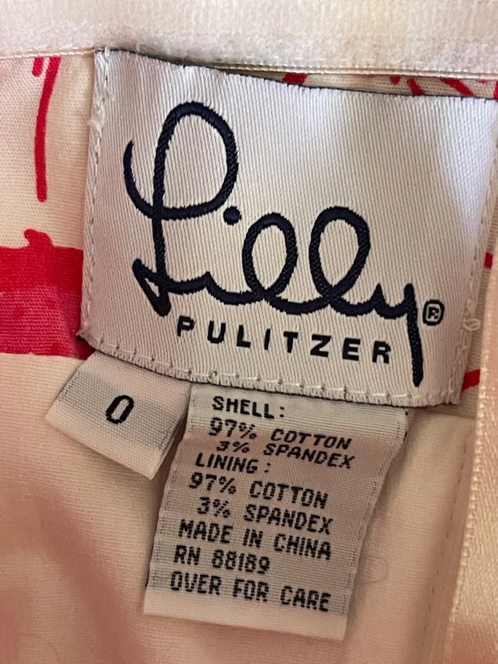 Lilly Pulitzer Floral Sundress Pink Orange Cotton Size 0 Strapless Vintage - Picture 3 of 5